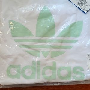 Adidas Womens XL, MINT GREEN and WHITE TREFOIL TEE